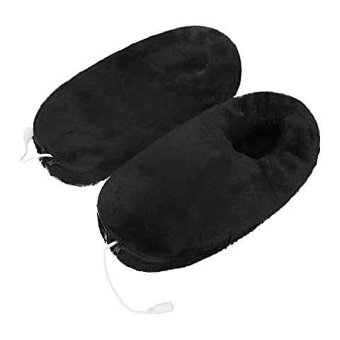 Winter Heated Slipper Foot Warmer USB Thermal Shoes Electric Heating Pad Soft Feet Warmers Under Desk Plush Slippers for Pain Relief Cover