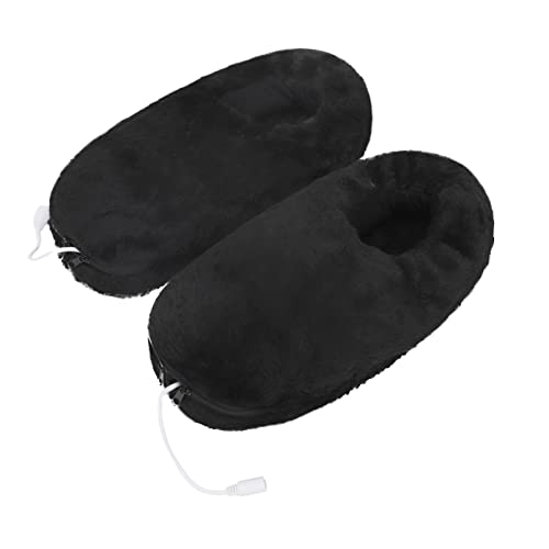 Electric Heated Thick Padded Plush Slippers, Men Women Winter USB Rechargeable Heating Pad Bootie Foot Heater Pull on Shoes Anti-Slip Thermal Indoor Slippers Boots Foot Warmer2