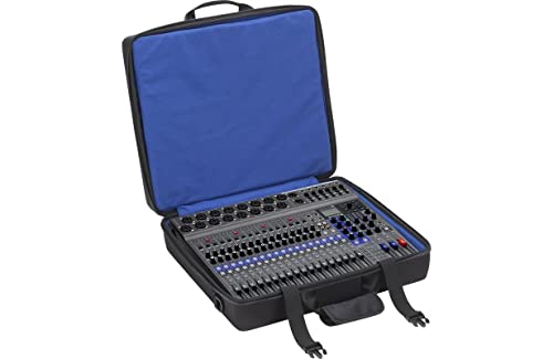 ZOOM CBL-20 Tragetasche für LiveTrak L-20/L-12 Digitalmischpult & Recorder – Robuster Schutz für Mixer und Zubehör, schwarz mit blauer Innenseite