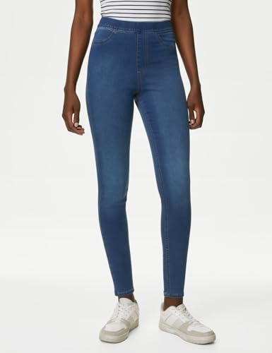 Image of Marks & Spencer Womens Light Wash High Rise Skinny Fit Jegging