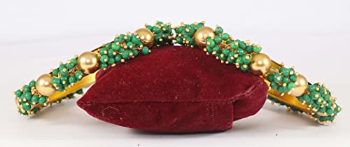 Image of NMII Metal and Zircon Studded Kadaa set for Women /Girls