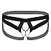 YUUMIN Mutandine Sissy per Uomo Perizoma in Pizzo con O- Ring Gay Slip Trasparenti G-String Sospensori Intimo Girlie Intimo Giocattoli Erotici Crossdresser Nero Taglia Unica
