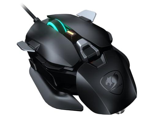 COUGAR Mouse Dualblader PMW3389 16000dpi Customizable Ambidextrous Ergonomics, Negro