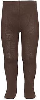 Leotardos punto liso de color chocolate