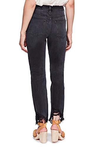 Free People Women's Chewed Up Mid-Rise Straight Jeans3