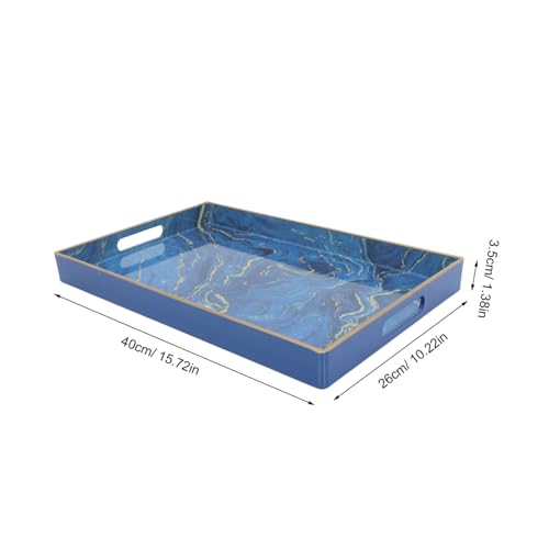Plateau décoratif bleu rectangulaire pour petits déjeuners au lit douillets - 3