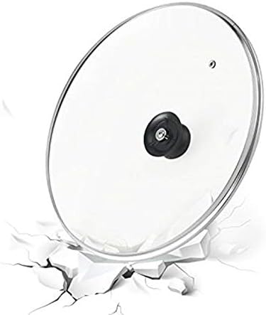 Elohas Lodge Glass Frying Pan Lid 12 Inch Cast Tempered Glass Cookware Lid With Vent Stainless Steel Handle and Rim Oven Safe and Dishwasher Safe Perfect for Warming Steaming Simmering and Braising