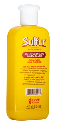 Sulfur Grisi, Facial Wash And Cleanser, Reduces Oil Excess Pimples. 8.4 Fl Oz, Bottle #TOP1