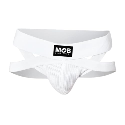 MALEBASICS X-Jock Crossed Back Mens Jockstrap by MOB – Optimal Support Breathable Quality Fabric Cross Back Jockstrap