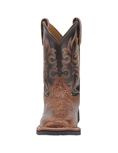 Dan Post Girls' Little Broken Rust Western Boot Broad Square Toe Rust Copper 8.5 D(M) US2