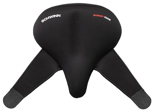 image for Schwinn Cruise Memory Foam Dual Strap Bike Seat Cover, Saddle Cover fo
