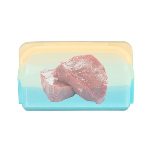 Generisch QO0AL7P71E2UT5U11 Gelb/Blaue Silikon Snacktasche