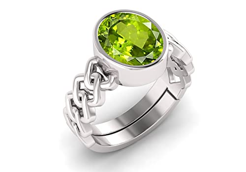 Bague péridot naturelle ajustable, le cadeau idéal en argent sterling - 2