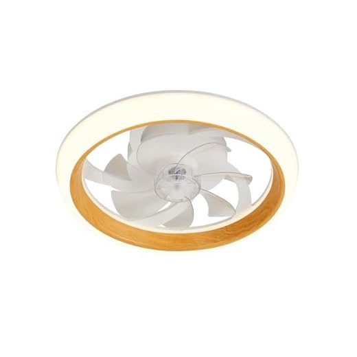 DUPI Ventilador de Techo con Luz LED TURBO AIR | Motor DC Silencioso 13W | 6 Velocidades | Control Remoto y App | Luz Regulable 3000K-6500K | Modo Invierno/Verano | PVC | Haya