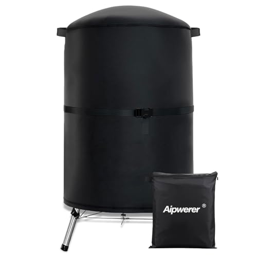 Aipwerer Funda para Barbacoa, Funda Barbacoa Exterior Impermeable, Funda BBQ de Parrilla 600D Oxford Protector para Weber, Brinkmann, Enders, Char Broil, Anti-Viento, Anti-Polvo (Ø71x68cm)