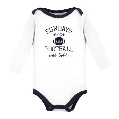 Image of Hudson Baby baby-boys Cotton Long-sleeve Bodysuits 5-pack