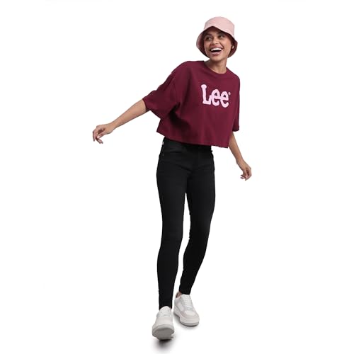 Image of Lee Women's Solid Relaxed Fit Tshirts