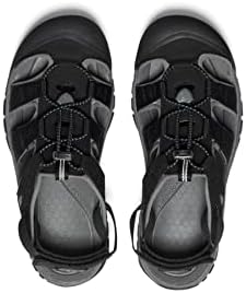 KEEN Men's Rapid H2 Closed Toe Water Sport Sandals, Black/Steel Grey, 11 | Image 3
