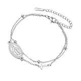 Bracelet Vierge Marie : inspiré de la Vierge Marie et de la Vierge de Guadalupe, ce bracelet chapelet revêt une profonde signification spirituelle pour les catholiques et les chrétiens. Plus qu'un simple bijou, il représente la prière, la dévotion et la confiance en la providence divine