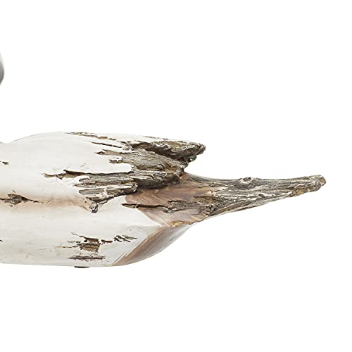 Deco 79 Polystone Duck Sculpture, Set Of 2 14", 12"W, Beige #TOP7