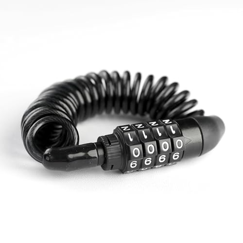 UP Security Small Ski Lock, Combination Cable Lock for Snowboard, 4 ft Long Steel Cable Retractable, Locking for Travel Luggage, Suitcase, Bag, Bike Bicycle Stroller, Motorcycle Helmet Anti Theft