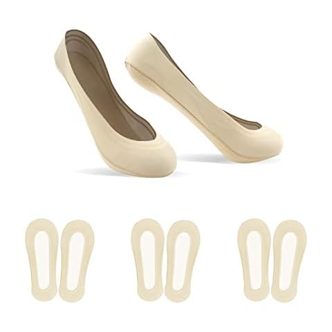 Vordpe 3 Pairs No Show Socks Women Invisible Ultra Low Cut Boat Socks, Non Slip with Silicone Strips, for Boat Shoes, High-heel Shoes, Sneakers, Loafer (Nude) Cover