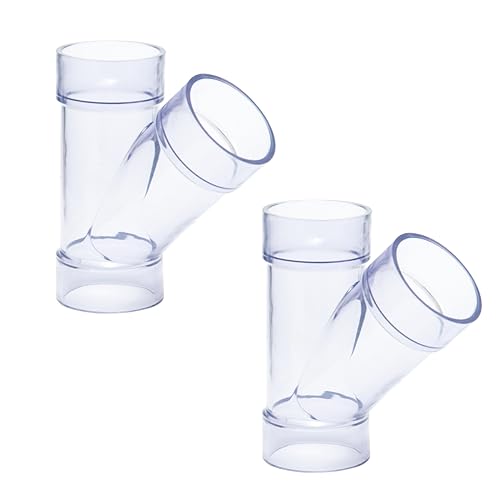 POWERTEC 2-1/2 Inch ID Y Fitting for 2 1/2 Inch OD Dust Collection Pipes, PVC, 2 Pack by POWERTEC - Used condition - US$11.78