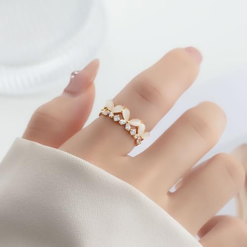 Kokoma Dainty Butterfly Ring for Women CZ Crystal Open Statement Ring Promise Engagement Wedding Rings Adjustable Finger Band Fashion Jewelry2