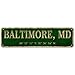 LINStore Baltimore, MD City Sign Rustic Vintage Metal Art Wall Decor Office/Home/Classroom 4” x 16”