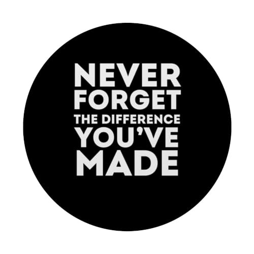 Never Forget The Difference You've Made - Work Team Members PopSockets Swappable PopGrip, Black - Image 3