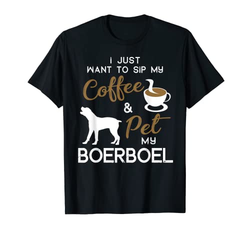 Boerboel Dog Coffee lover owner Christmas Birthday Gift Maglietta