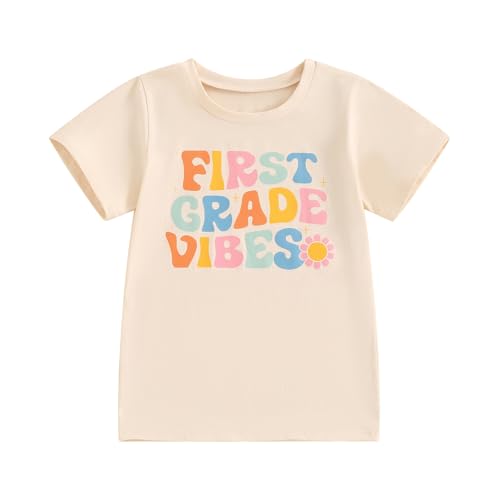 Toddler Boy Girl Short Sleeve Back to School Shirt First Day of School in My Pre School Top Kindergarten Shirts