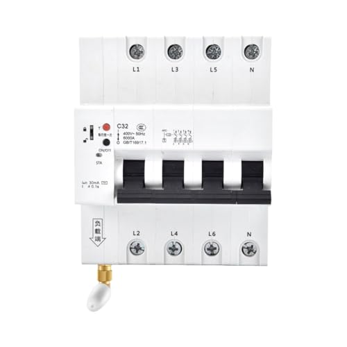 Disjoncteur triphasé 380V 4P 63A pour protection tableau électrique de maison