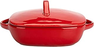 Pots, Retro Ceramic Stew Pot,Ceramic Casserole Dishes Cooking Pot Casserole Baking Dish with Lid, Square Bakeware Set for Casseroles, Pans Deep Casserole Cookware Pans/Grün