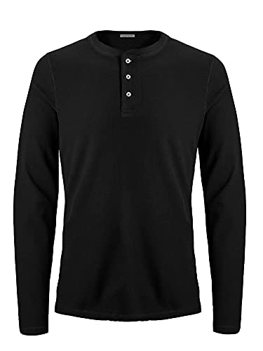Image of LAZYCHUNKS Cotton Men's Regular Fit T-Shirt (Full Sleeve Tshirt -01 Black Medium)