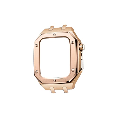 Bracelet Apple Watch Band Series 7 45 mm métal caoutchouc or rose