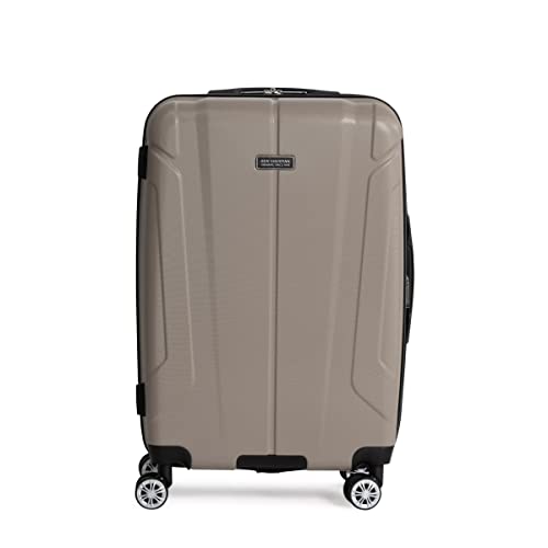 Ben Sherman Derby Spinner Travel Upright Luggage, Champagne, 24-Inch Checked4