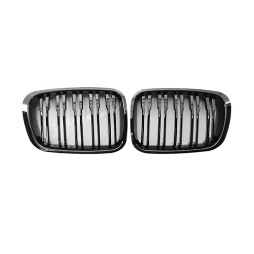 Rejillas frontales de radiador negro brillante y cubiertas de capó para coche E46 de 4 puertas