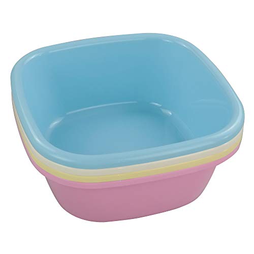 Fosly Barreño Camping, Lavabo Cuadrado de Plástico, 4-Pack Barreños Pequeños
