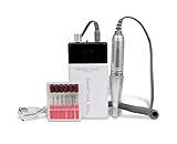 Legacy Nails Professional Smart Nail Drill - Electric Portable and Cordless - Ideal for Acrylic Nails - Essential Manicure Tool - Rotary Speed 0-30,000 RPM - Includes Set of Bits.