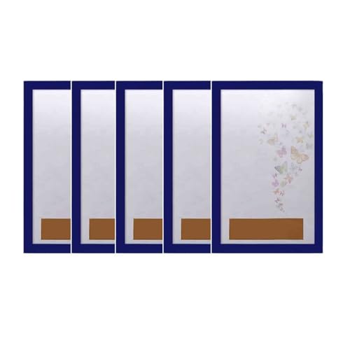 HAJHI Acabado Esmerilado De Fotos Magnéticos 5 Unidades Impermeables Reutilizables Portarretratos Magnético Protege Negocios Licencias/Certificados(A5,Blue A)