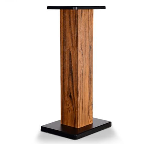 Speaker Stands Universal Floor Speaker Stands, Floor Stand Mount Heavy Duty Surround Sound Speaker Stands, Wood Grain Speaker Stands with Sand Filling Tuning Function, for Home Theater Cinema