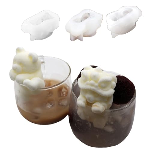 Molde de silicona para cubos de hielo con diseño animal miniatura 2