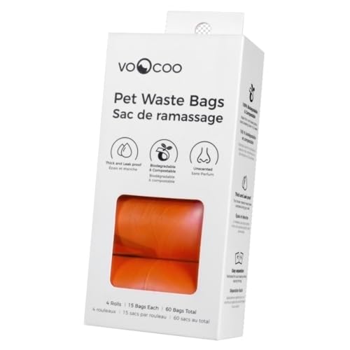 Image of VOOCOO 60 Count Biodegradable Dog Poop Bag LeakProof Pet Waste Bag for Dogs & Cats, Doggie Waste Bag for Poop, Cat Litter Bag, EcoFriendly Potty Bas for Pets