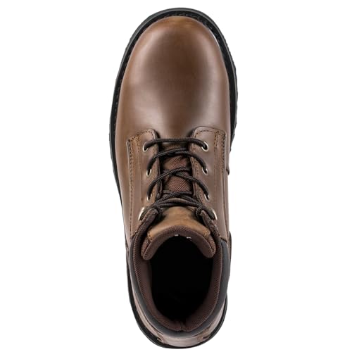 Mens 6" Heavy Duty Steel Toe Work Boots for Men, Comfortable, Goodyear Welt, Crazy Horse Leather, Oil/Slip Resistant, Construction Boots, 847043