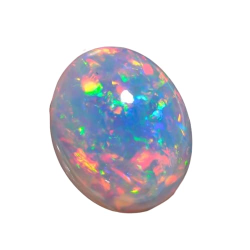 Opale naturelle de 3,80 carats en taille ovale blanche pour bijou astrologique quotidien