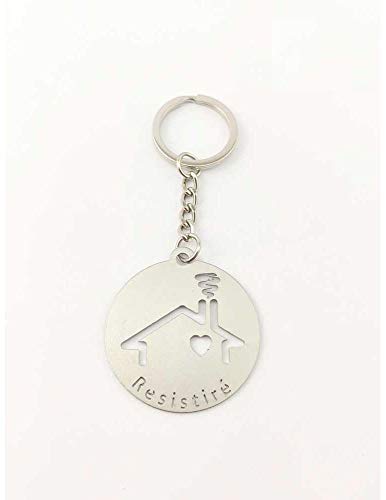 Llavero resistiré de Acero Inoxidable 316 Mate y anticorrosivo - Porta Llaves portallaves - Fabricado artesanalmente en España - Regalo resistiré Resistir casa hogar Homenaje Cover