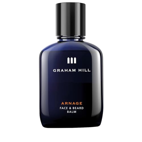 GRAHAM HILL Arnage Soothing & Refreshing Face and Beard Balm, 100ml - Beard Balm, Men's Face Moisturizer, Vegan Beard Moisturiser with Panthenol, Jojoba Oil & American Cuckoo Flower