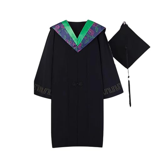 Toga de graduación de caída impecable y birrete para ceremonias