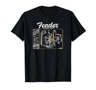 Officially Licensed Fender Apparel for Men and Women; Vintage Fender T-Shirts; Fender Stratocaster T-Shirts; Corona CA T-Shirts; Fender Logo T-Shirts; Fender Collegiate T-Shirts; Guitar T-Shirts; Musical Instrument T-Shirts 20FEND00065A-001 Lightweig...